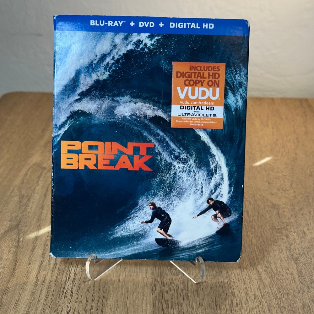 Warner Bros Point Break Blu-ray DVD Combo Pack Blue Good Slipcover‎ Action 2015
